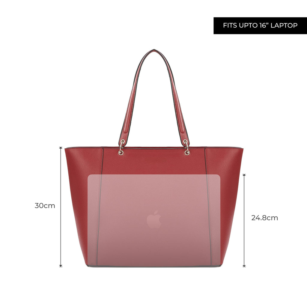 Miraggio Carmin Tote Bag |Tote Bags for Women for Office Use | Fits Upto 16 Laptop | Women Shoulder Bag