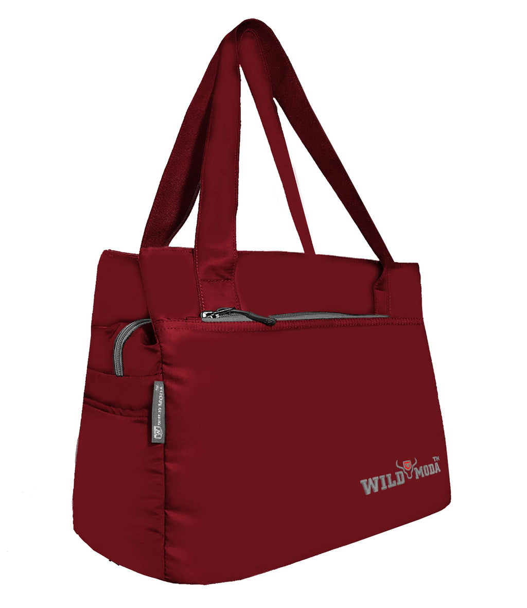 WILD MODA Women Womania Shoulder & Tote Bag For Ladies (Maroon)