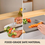 Nestasia Stainless Steel Counter Top Chopping Board (41.5cm x 29cm) | Anti-Slip Rustproof Cutting Board with Measurement Markings for Chopping Fruits & Vegetables