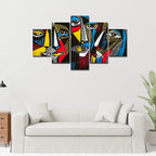 VIBECRAFTS Premium 5 Pieces Wall Painting of Abstract Faces Modern Art For Home|Office|Living Room|Gift (PTVC5Pcs1_5503)