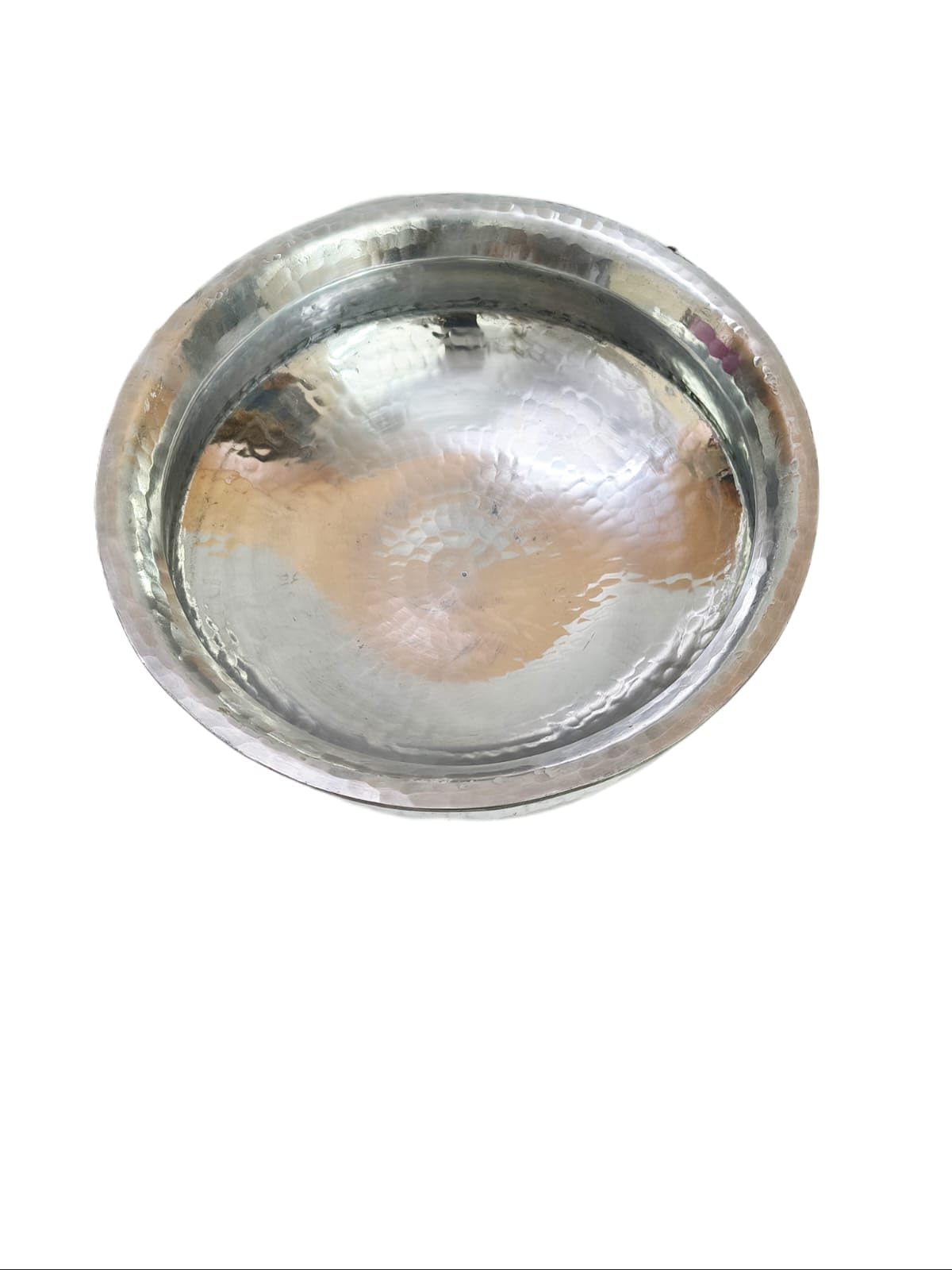 biryani Handi,Pure Copper Lagan Handi Dish pan with Tin Lining, Cookware and Serveware,5 to 6 litres, Heavy Gauge Diameter 12 inch Dum Biryani Rice and Veg/Nonveg,Copper Pot Weight 2500 gm