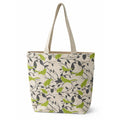 Econest Premium Canvas Tote Bags for Women with zip closer | unique tote bag for Girls, 100% Organic Cotton | beach | gift | office, school & Daily Usable strong handbag (B SPARROW)