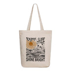 THE SACK CO. Foldable Canvas Tote Bag for Women,Tote Bag for College Girls, 100% Organic Cotton Reusable Shopping Bag for Grocery, Eco-Friendly Multi-Purpose Bag for Travel & Daily Use