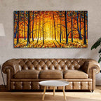 VIBECRAFTS Canvas Paintings for Living Room Drawing Room Forest In Autumn Canvas Wall Painting Fitted With Wooden Frame For Home | Office | Living Room | Gifts (PTVCH_2527)