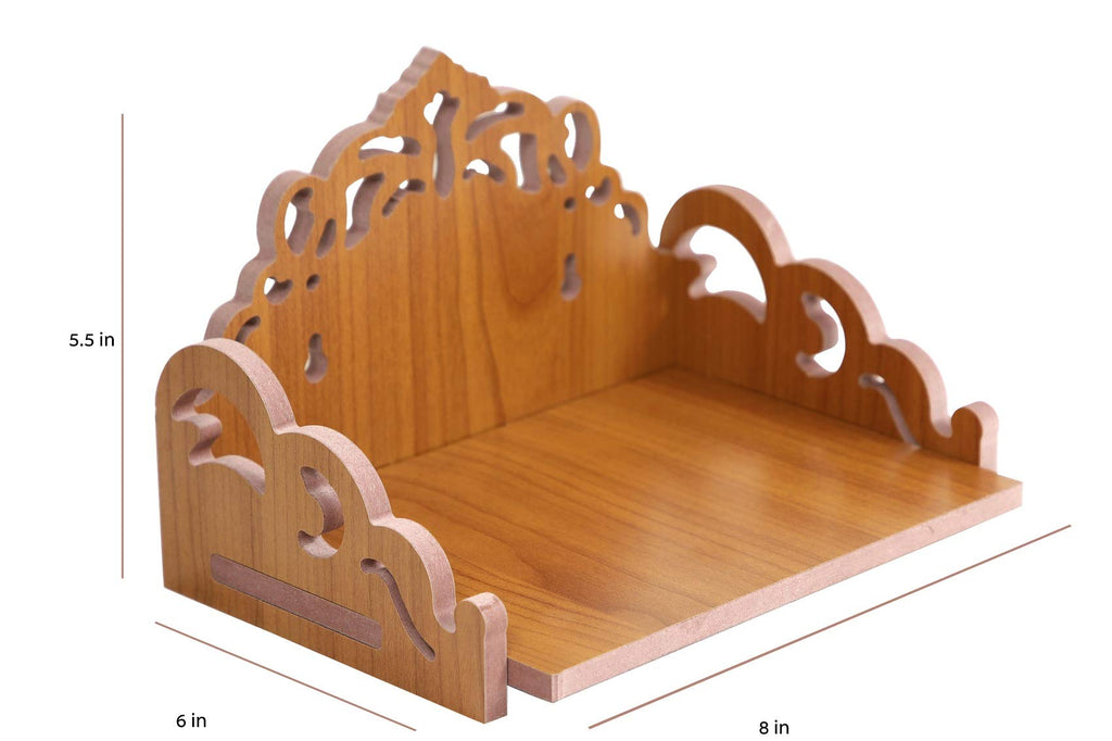 Nexat Plywood Hindola Like a singhasan and Temple for Office Store and Home in Using for Worship (Size - Small) Length (8 Inches), Width (6 Inches), Height (5.5 Inches) (RED A)