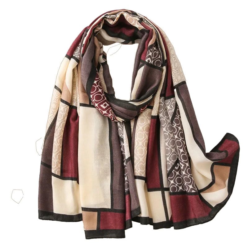 ICW WOMEN DIGITAL PRINTED Frayed Edge SCARF STOLES SHAWL WRAP HEAD SCARVES(80 X 180 CM)