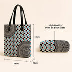Kalankit Classic Tote Bag For Women | Canvas Printed Totes For Women | Aesthetic Shoulder College Bag For Girls | Vegan Leather | Lightweight Everyday Handbag | Gift for Woman | Checkered Chevron