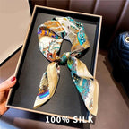 Wirkqeez Silk Head Scarf for Women – Luxury Satin Silk Hair Scarf, Soft Bandana Wrap for Sleeping, Hair Protection & Styling (Multicolor_05)
