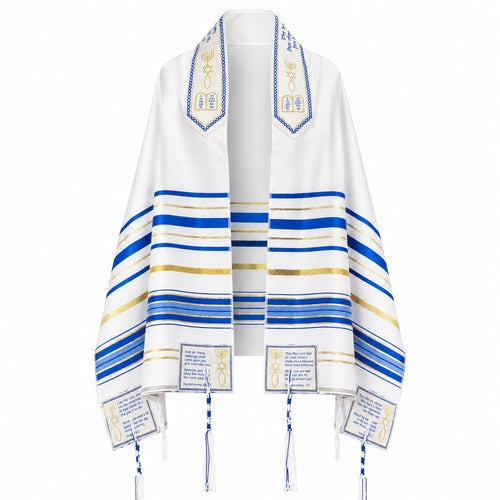 3 ARCHES USA The Blessing Tallit, Messianic Christian Prayer Shawl 73x33in