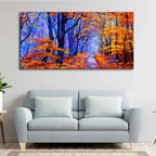 VIBECRAFTS Canvas Paintings for Living Room Drawing Room Canvas Abstract Art Wall Painting of Forest in Autumn for Home|Office|Gift(PTVCH_2378)
