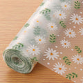 REWOP Fridge Mats, Kitchen Mat EVA Food Grade Multipurpose Washable Anti Slip Mat/Sheet for Fridge, Shelf Liners for Kitchen Shelves, Table, Drawer mat (300 * 45 cm) (Green Mini Flower) Kafalo