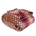 BSB HOME Ultra Soft Flannel Plush 280 GSM Blanket – Warm & Lightweight Chevron Design, Cozy Winter Blanket for Double Bed (Maroon & White, 220 x 230 cm) Kafalo