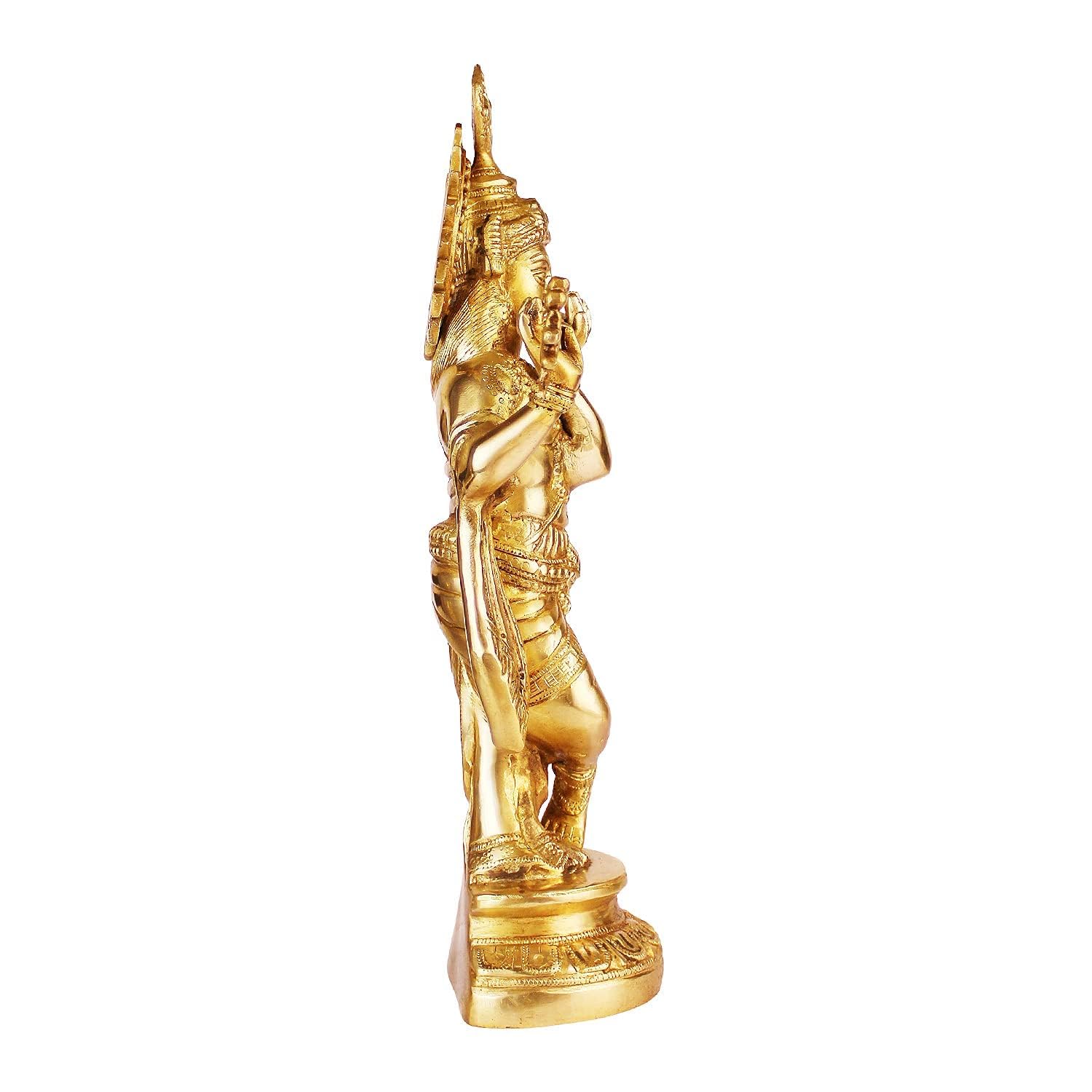 SVARUP Brass Lord Murli Manohar Krishna Krishan Statue Murti Gift Home Décor Puja Temple Height 15 Inches