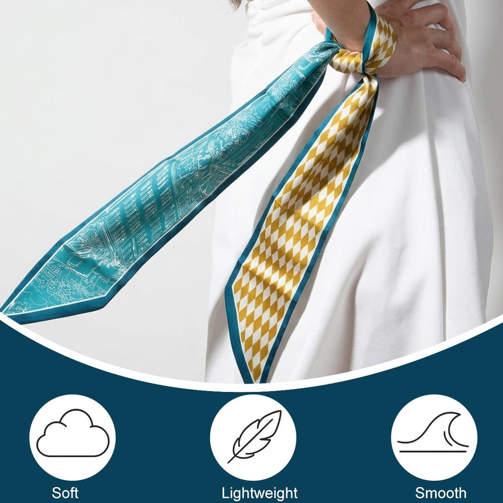 SANNIDHI Satin Silk Feel Scarf for Hair Multipurpose Bag Styling
