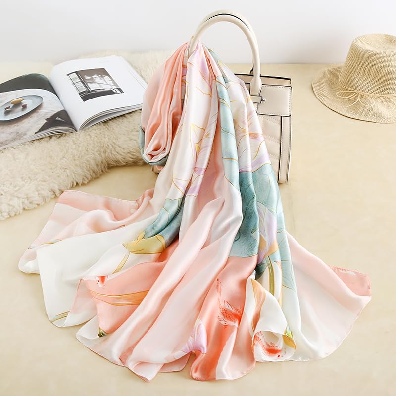 CrossKulture Female Polyester Blend Two Toned Silken Feel Scarf for Women | Stylish, Soft & Lightweight Stole | Polyester Blend Feel Neck Scarf, Hair Scarf, Head Scarf, Multicolor