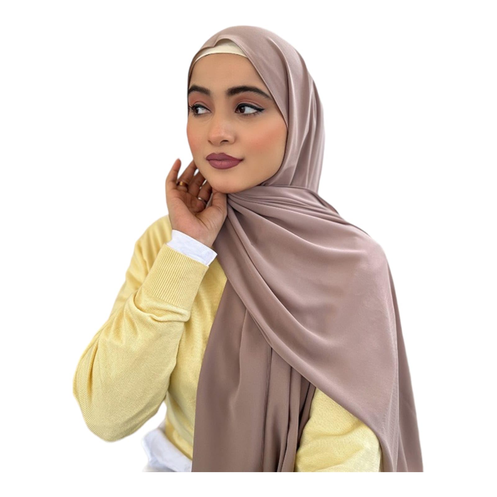 PREMIUM KOREAN GORGETTE HIJAB FOR WOMEN, GEORGETTE HIJAB SCARF FOR WOMEN 80 BY 180 CM (DARK LEVENDER GREY)