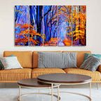 VIBECRAFTS Beautiful Forest Canvas Wall Painting Set of Five For Home|Office|Living Room|Gift (PTVC5Pcs4_8625)