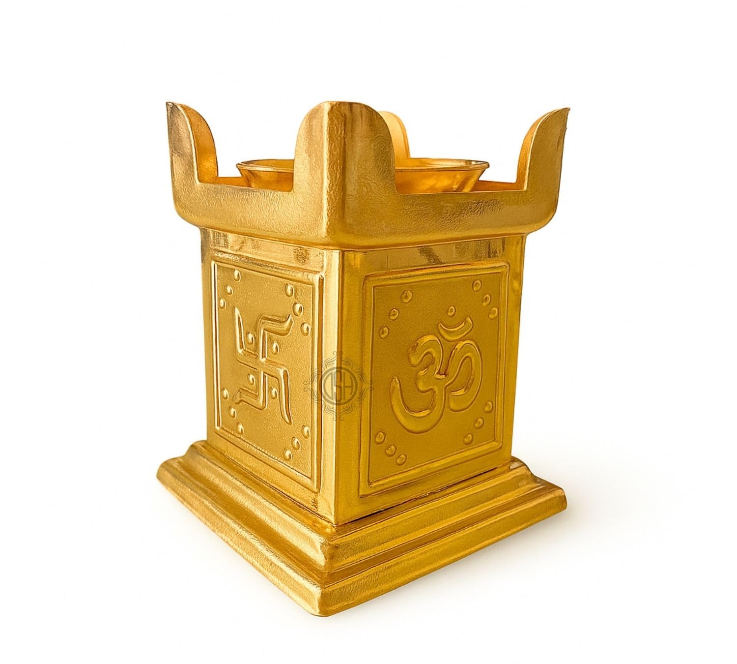 DSH Brass Diya for Puja Pure Tulsi Deepak Oil Lamp for Diwali, Pooja Room, Home Temple Decoration Item.