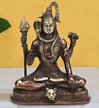 ARTVARKO Brass Murti Lord Shiva in Blessing Posture Shiv Idol Statue for Shivaratri Maha Shivaratri Copper Color Height 8.5 Inch 1Pcs Standard.