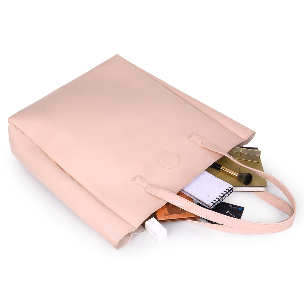 ZARK Chic Faux Leather Handbag One Size Stylish Versatile Accessory|Pink