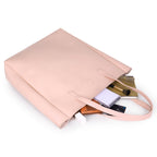 ZARK Chic Faux Leather Handbag One Size Stylish Versatile Accessory|Pink