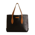 Urban Space Vegan Leather Women Tote Bag with Laptop compartment, Handbag for Work, Ladies purse, Stylish Shoulder Bag, Laptop ipad Bags For Office Use, Gift for Women (Kaya Tote Black)
