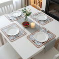 Upaado Faux Leather Placemats Set of 4 | Waterproof & Heat Resistant Dining Table Mats | Stain Resistant & Hand Washable| Multicolor Kafalo