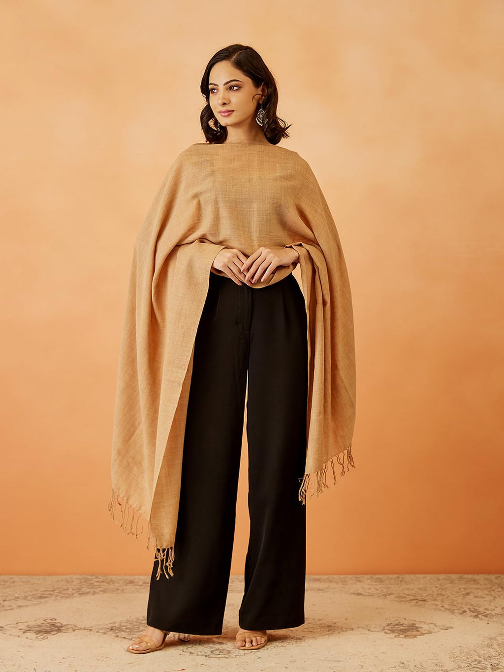 Pashmoda Women Rahmat Fine Wool Melange Stole (Size 28x80 Inches)