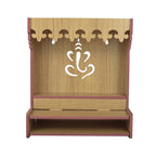 nexat Wooden MDF Door Temple for Pooja | Elegant Mandir with Doors | Home Temple for Worship & Decor (527)