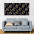 VIBECRAFTS Canvas Paintings for Living Room Drawing Room Elephant Madhubani Art Canvas Wall Painting Fitted With Wooden Frame for Home | Office | Gift (PTVCH_2417)