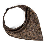 Hair Drama Co. Le Noir Floral Print Elastic Bandana Head Scarf for Women | Silk Satin Head Wrap Bandana Scarves | Boho Style Statement Headband Scarves | All Day Wear Scarves | Hair Scarf Accessories