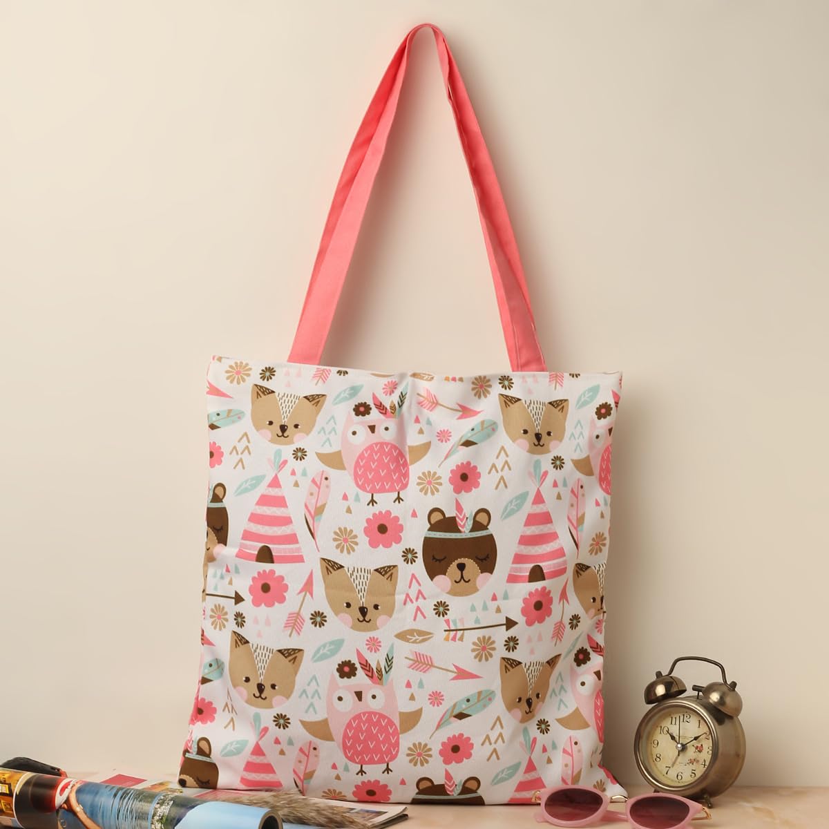 The Purple Tree Canvas Stylish Printed Tote Bag For Women (Pack Of 1) Tbag00270