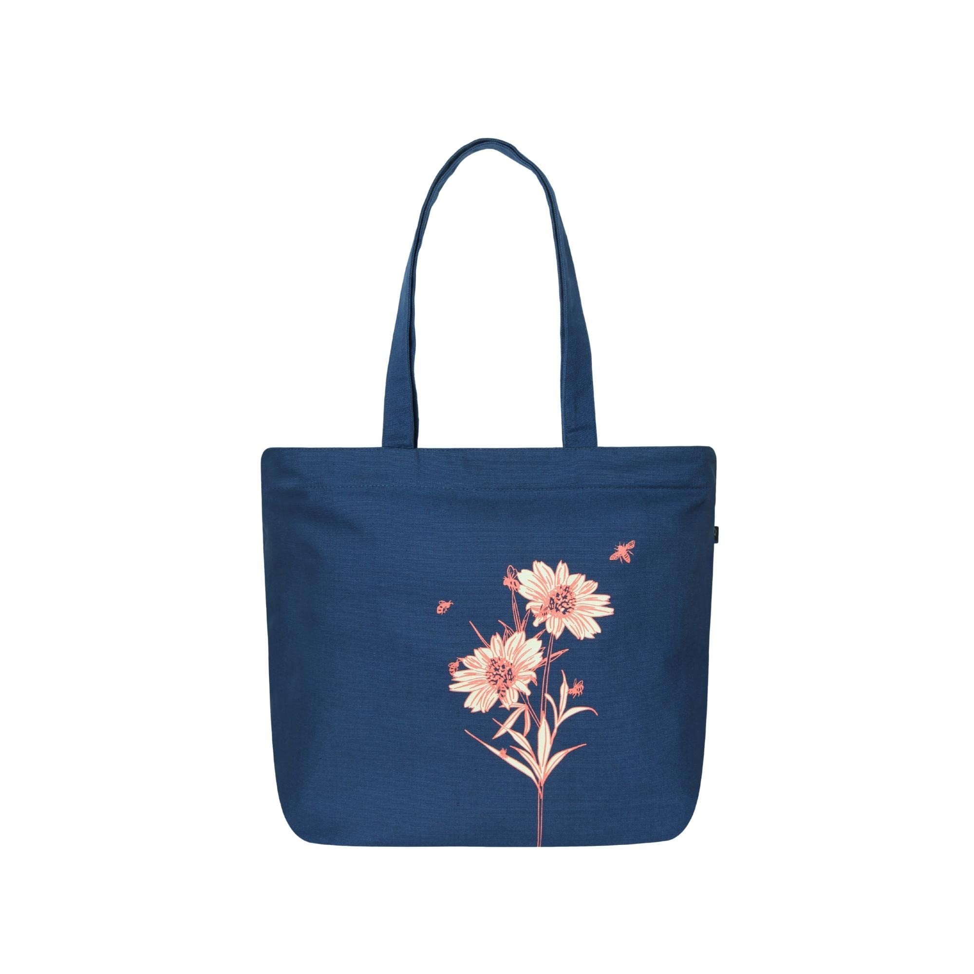 Eco Right Large Canvas Tote Bag for Women, Tote Handbags for Women with Zipper & Inner Pocket for College, Shopping, Office
