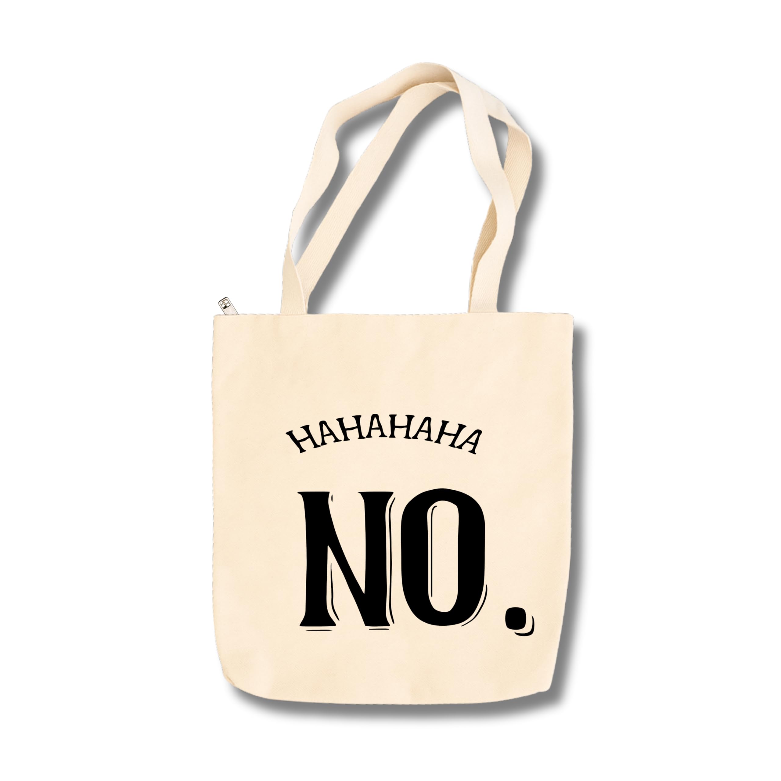 snapiq COTTON 350 GSM Canvas Tote Bag for Women and Girls Thick Fabric with Zipper (Beige, No)