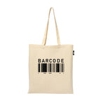 VVWV Barcode Printed Reusable Tote Bags | 100% Organic Cotton Shopping/Grocery Bag | Multi-Purpose Bag | Sturdy Canvas Bag with 15kgs Capacity (13 x 15.7 Inch)