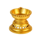 Svarup Pure Brass Arti Diya for Pooja Deepak Akhand Jyot Diyas for Puja Diwali Gift Gold Color Pack of 1