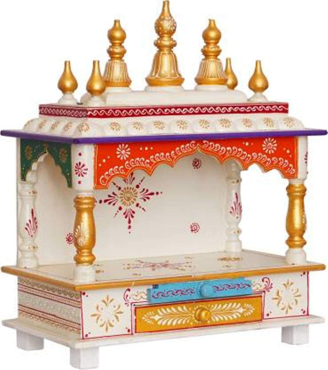 Kamdhenu Art and Craft Wood Home Temple (15 X 8 X 18 Inch)(Multicolour)