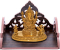 kriyanta Wooden Beautiful Plywood Mandir Pooja Room Home Decor Office OR Home Temple Wall Hanging Product. (D D OMTEM Red 232)