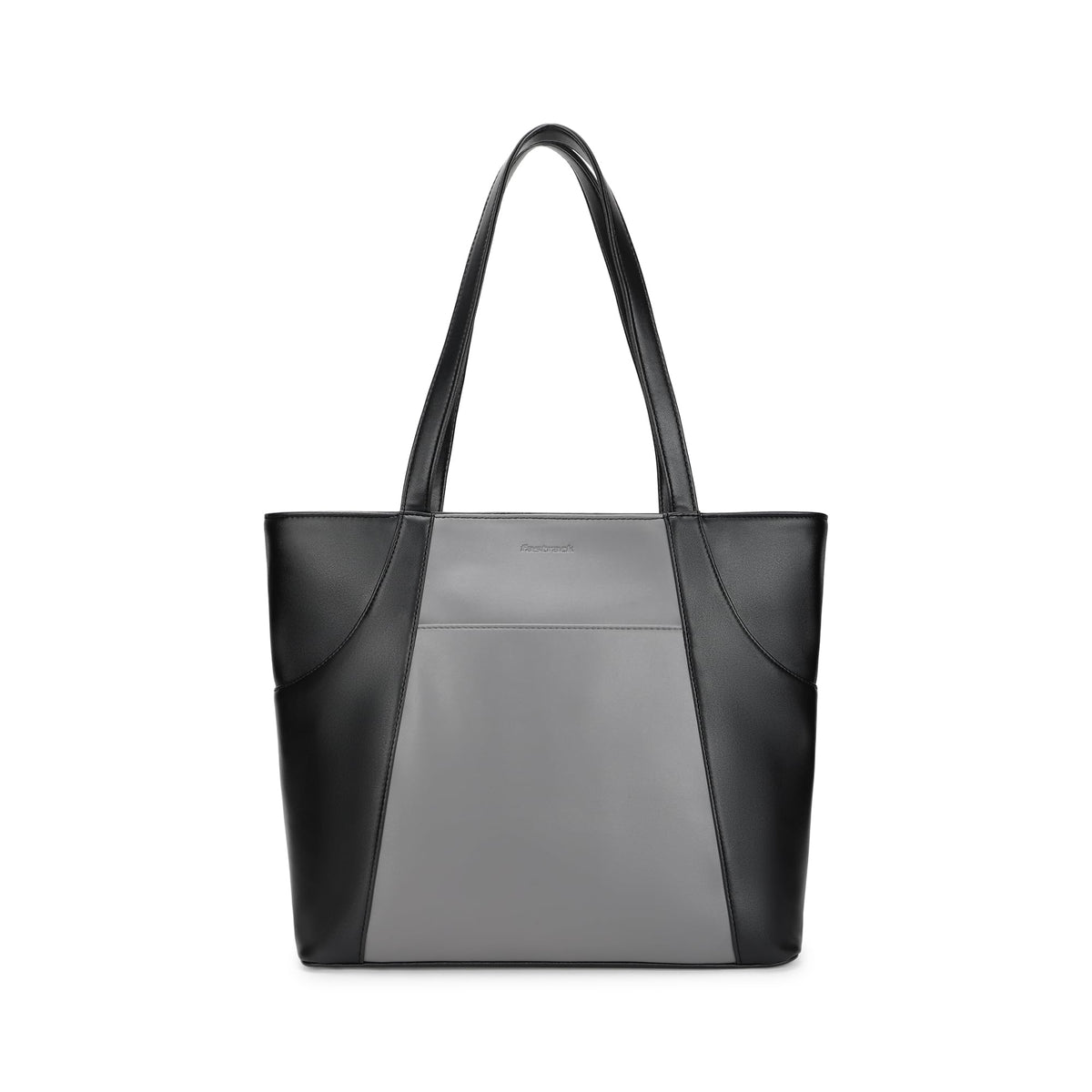 Fastrack Twintone Tote | Black & Grey Women’S Bag | Spacious Tote with Zipper Closure & Multiple Utility Pockets | 14 Laptop Compatible