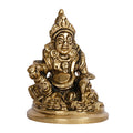 ARTVARKO™ Brass Kuber Murti Lord of Treasure Wealth Maharaj Kuber Statue for Tijori Locker Money Safe Kubera Idol 3 Inch