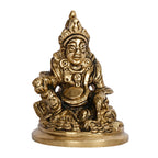 ARTVARKO™ Brass Kuber Murti Lord of Treasure Wealth Maharaj Kuber Statue for Tijori Locker Money Safe Kubera Idol 3 Inch