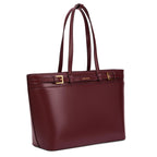 Miraggio Seoul Tote Bag For Women Office Use | Tote Bags For Women Stylish Main Compartment Can Fits Upto 15 Inches Laptop | Structured Shoulder Tote Bag (Wine)