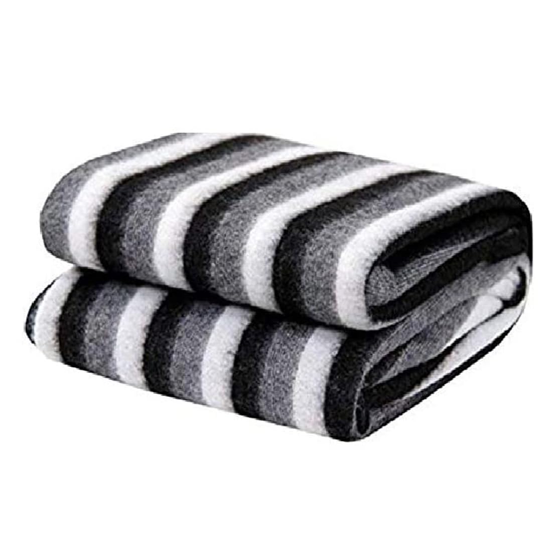STARNSTYLE 300 TC All Season Light Weight Striped Polar Fleece Double Bed Donation Blanket (230 x 230 cm Pack of 1 Kafalo