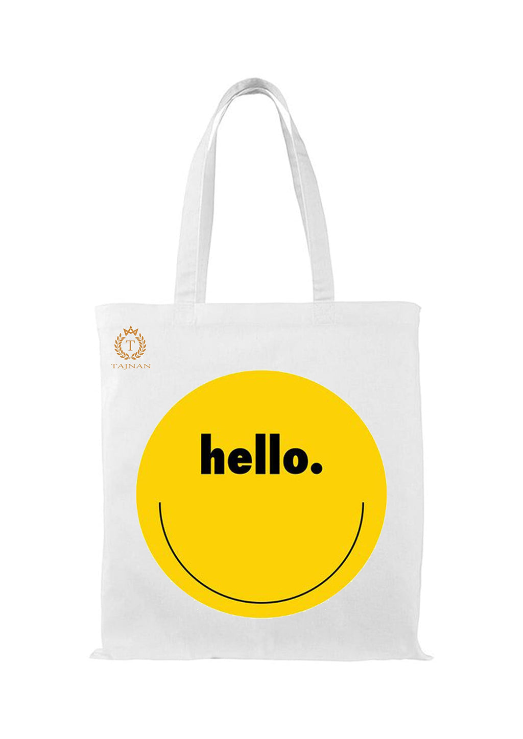 TAJNAN Reusable Tote Bags - 100% Organic Cotton Grocery Bag, Eco-Friendly Multi-Purpose, Sturdy Canvas with 15kg Capacity - Stylish Designs, Pack of 1 - Best Valentine's Gift