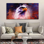 VIBECRAFTS Canvas Paintings for Living Room Drawing Room Eagle Art Canvas Wall Painting Fitted With Wooden Frame For Home | Office | Living Room | Gifts (PTVCH_2532)