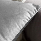 Khooti Velvet Cushion Cover, 22x22 | Light Grey | Pack of 3 | Solid Plain Soft & Smooth, Decorative Cushion Covers for Living Room, Bedroom, Couches, Chairs, Sofas, Beds & Home Decor