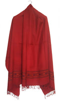 ARUNA Unisex Wool Kullu Shawl (Red)