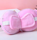 HANNEA Airplane Neck Pillow with Seat Strap & 3D Eye Mask Firm Head Support