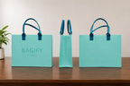 SAVNKITA BAGIFY by Harly Reusable Non-Woven Shopping Tote Bag with Durable Handles | Eco-Friendly Gift & Retail Carry Bag | Mint Green