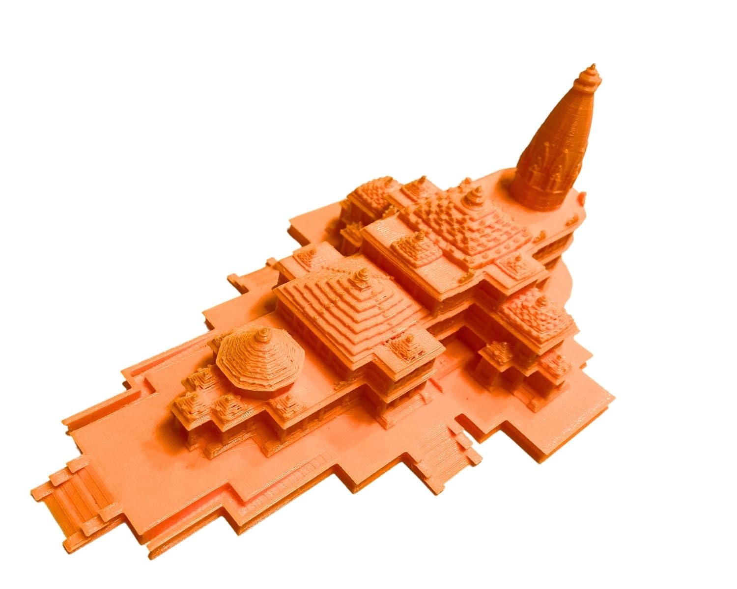 SNOOGG Shree Ram Mandir Ayodhya Model, Exclusive 3D Janmabhoomi Temple, Ideal for Home, Car Décor, Mementos Gifting – 5 inch